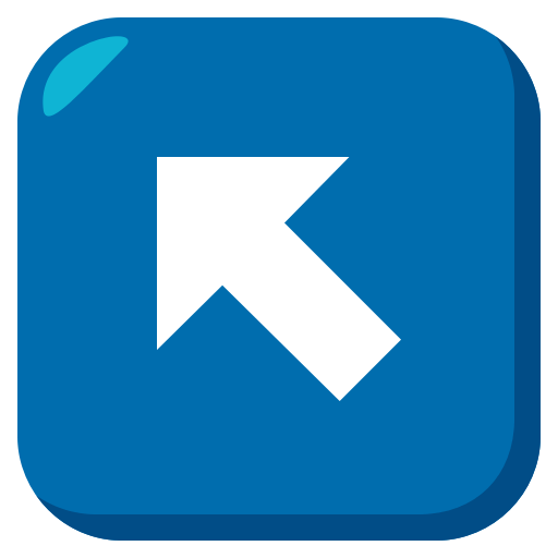 Up-Left Arrow as drawn by JoyPixels in 3.0
