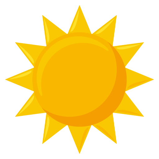 Sun as drawn by JoyPixels in 3.0
