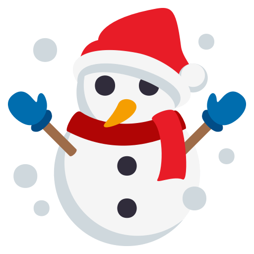 Snowman as drawn by JoyPixels in 3.0