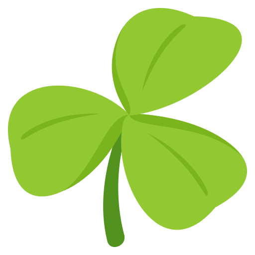 Shamrock as drawn by JoyPixels in 3.0