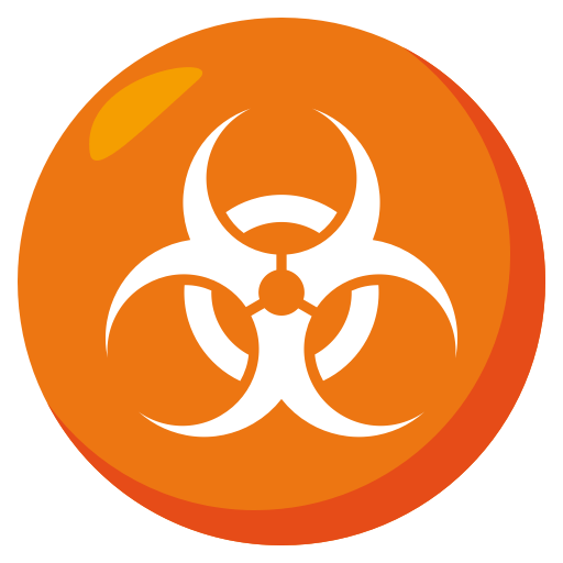 Biohazard as drawn by JoyPixels in 3.0
