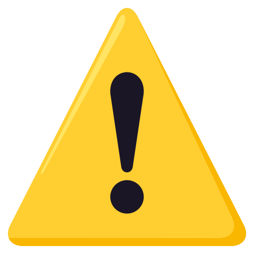 Warning as drawn by JoyPixels in 3.0