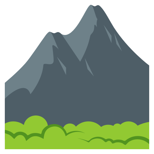 Mountain as drawn by JoyPixels in 3.0