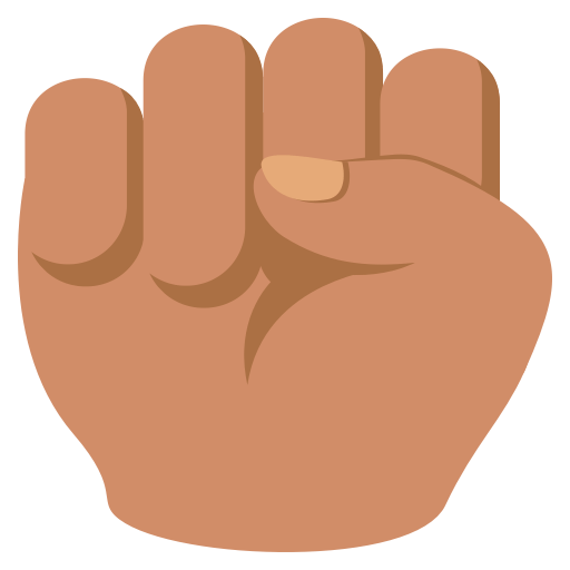 Raised Fist: Medium Skin Tone, the previous design