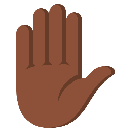 Raised Hand: Dark Skin Tone, the design in this release