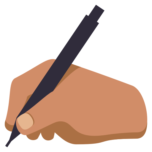 Writing Hand: Medium Skin Tone, the previous design