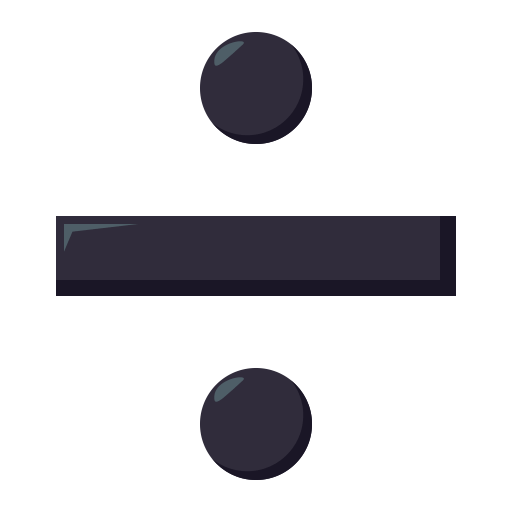 Divide as drawn by JoyPixels in 3.0