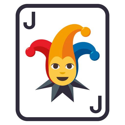 Joker as drawn by JoyPixels in 3.1
