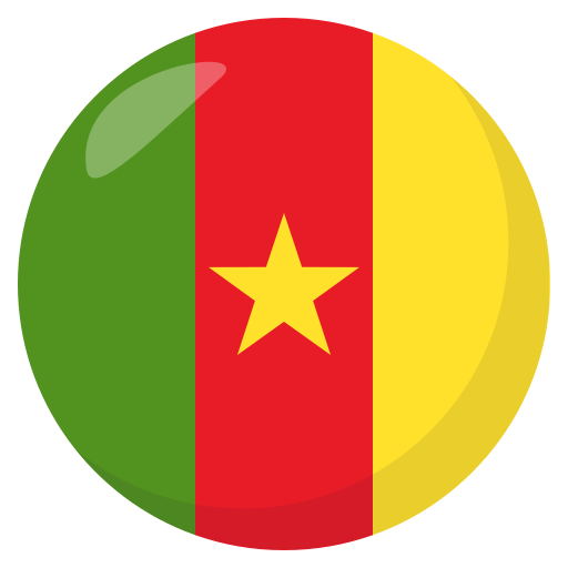 Flag: Cameroon as drawn by JoyPixels in 3.1