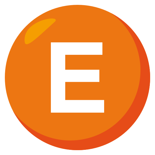 Regional Indicator Symbol Letter E as drawn by JoyPixels in 3.1