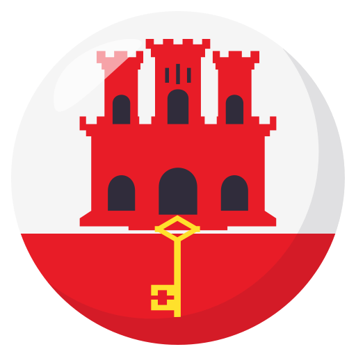 Flag: Gibraltar as drawn by JoyPixels in 3.1