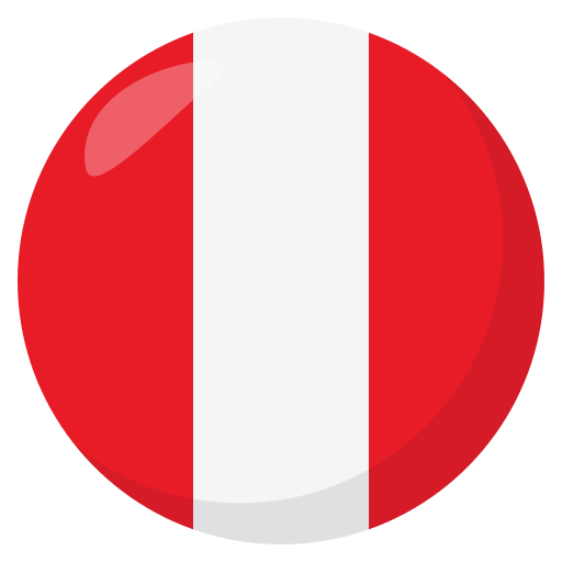 Flag: Peru as drawn by JoyPixels in 3.1