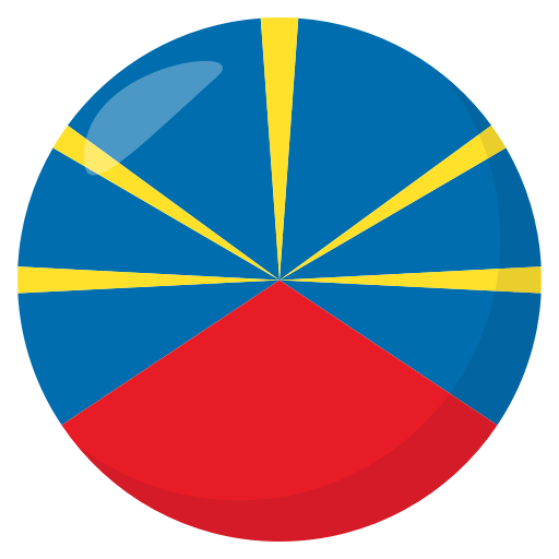 Flag: Réunion as drawn by JoyPixels in 3.1