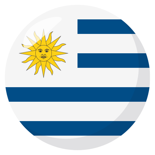 Flag: Uruguay as drawn by JoyPixels in 3.1