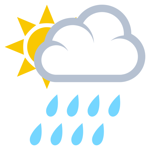 Sun Behind Rain Cloud as drawn by JoyPixels in 3.1
