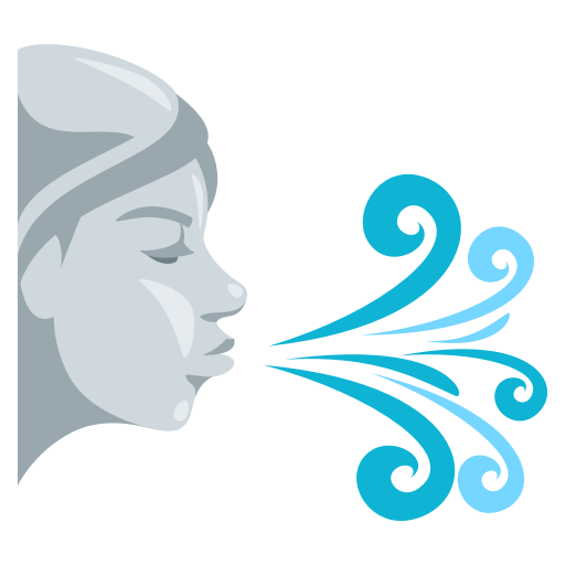 Wind Face as drawn by JoyPixels in 3.1