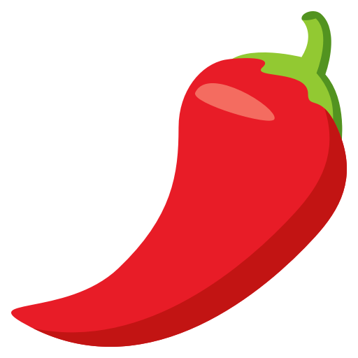 Hot Pepper as drawn by JoyPixels in 3.1