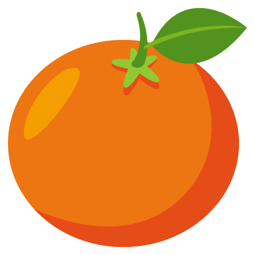Tangerine as drawn by JoyPixels in 3.1
