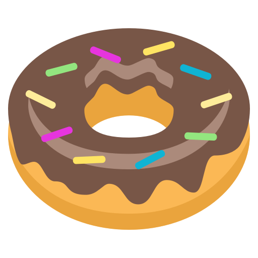 Doughnut as drawn by JoyPixels in 3.1