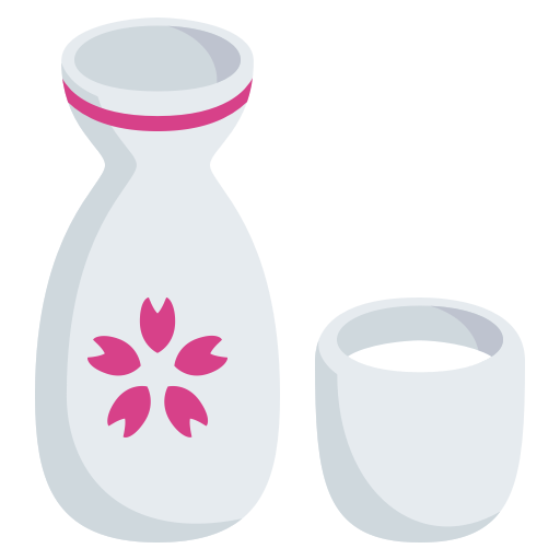 Sake as drawn by JoyPixels in 3.1