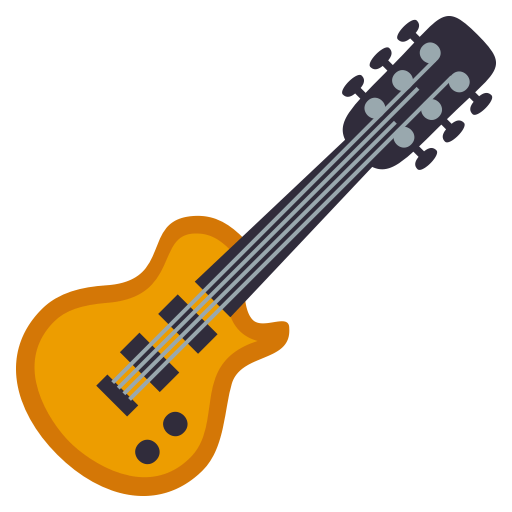 Guitar as drawn by JoyPixels in 3.1