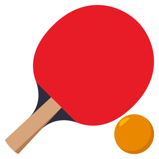 Ping Pong as drawn by JoyPixels in 3.1