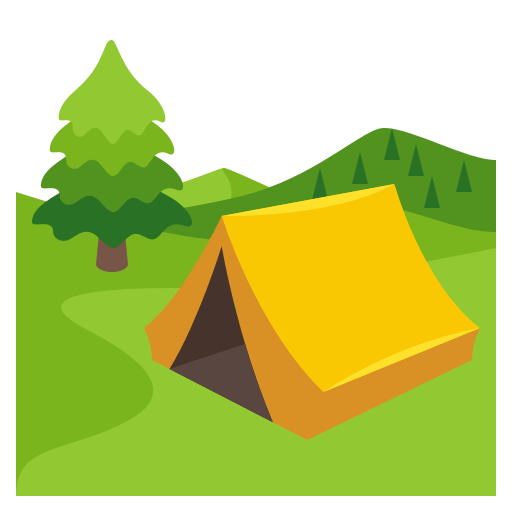 Camping as drawn by JoyPixels in 3.1