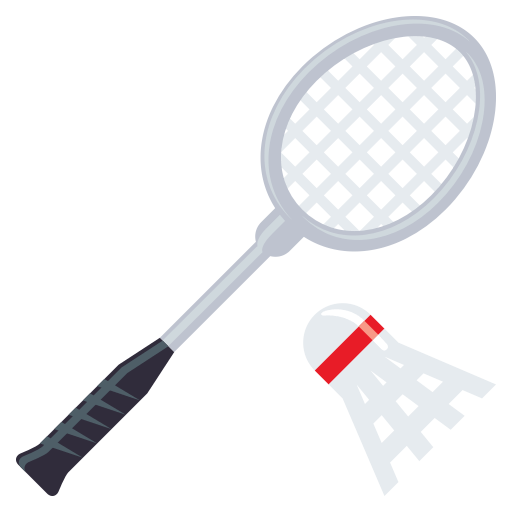 Badminton as drawn by JoyPixels in 3.1