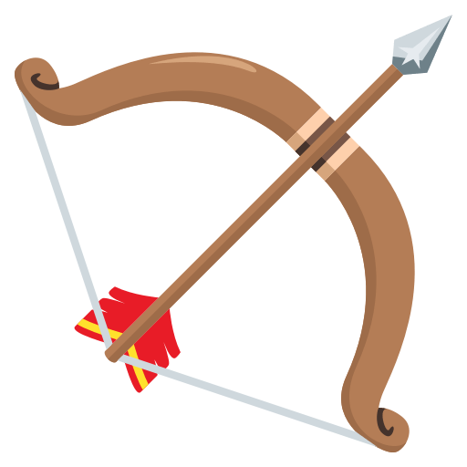 Bow and Arrow as drawn by JoyPixels in 3.1