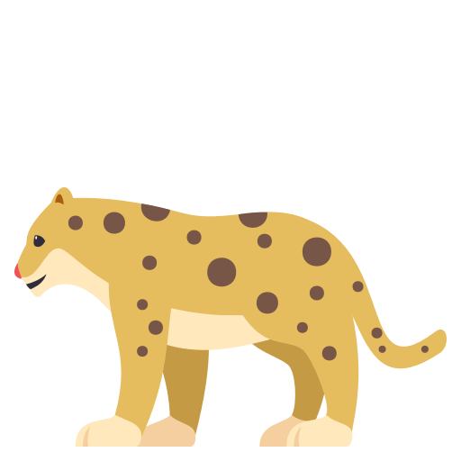 Leopard as drawn by JoyPixels in 3.1