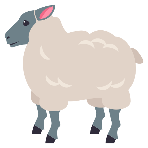 Ewe as drawn by JoyPixels in 3.1