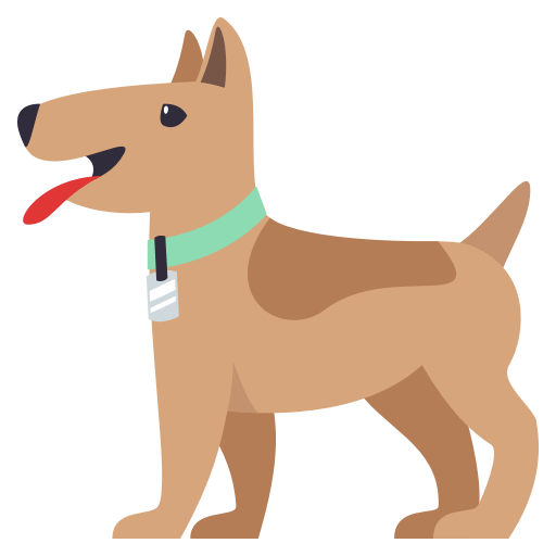 Dog as drawn by JoyPixels in 3.1