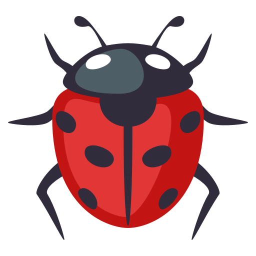 Lady Beetle as drawn by JoyPixels in 3.1