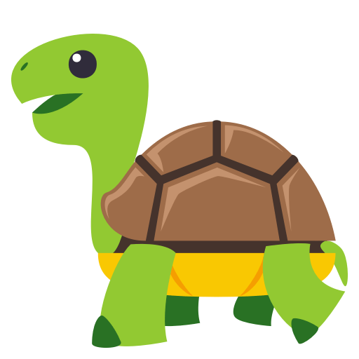 Tartaruga as drawn by JoyPixels in 3.1