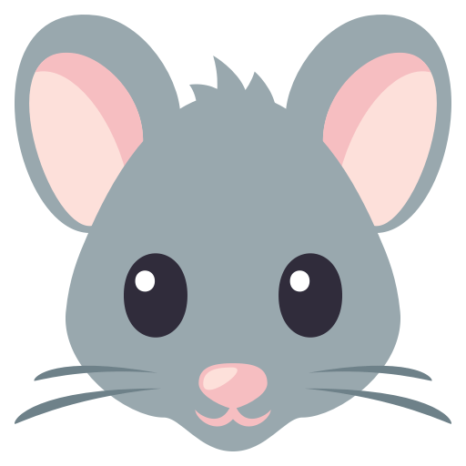 Mouse Face as drawn by JoyPixels in 3.1