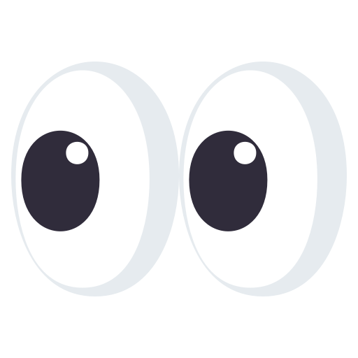 Eyes as drawn by JoyPixels in 3.1