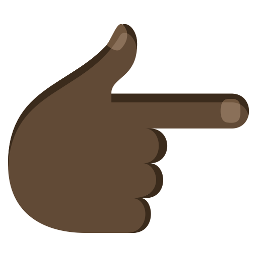 Backhand Index Pointing Right: Dark Skin Tone, the previous design