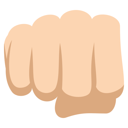Oncoming Fist: Light Skin Tone, the design in this release