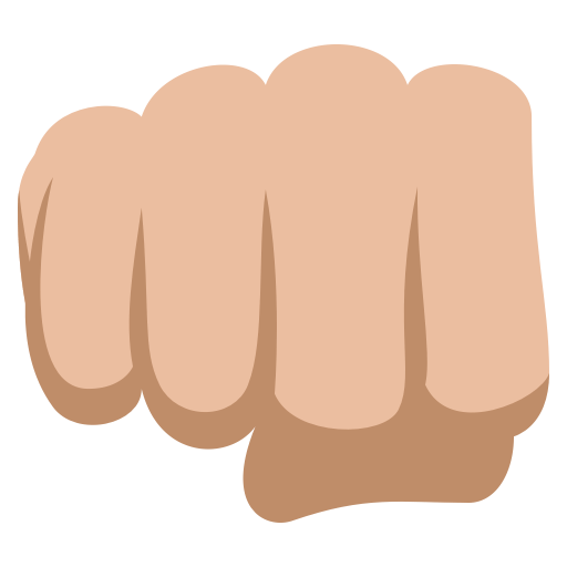 Oncoming Fist: Medium-Light Skin Tone, the design in this release