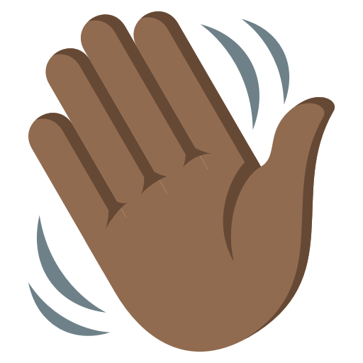 Waving Hand: Medium-Dark Skin Tone, the previous design