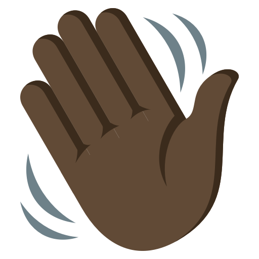 Waving Hand: Dark Skin Tone, the previous design