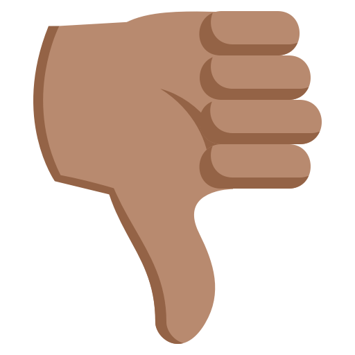 Thumbs Down: Medium Skin Tone as drawn by JoyPixels in 3.1