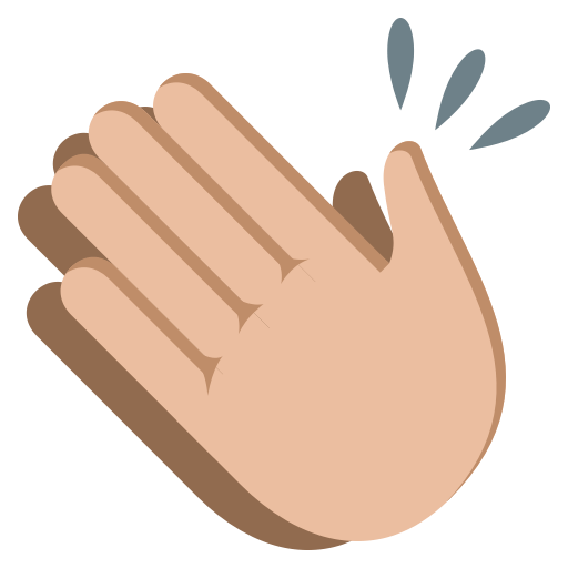 Clapping Hands: Medium-Light Skin Tone, the design in this release