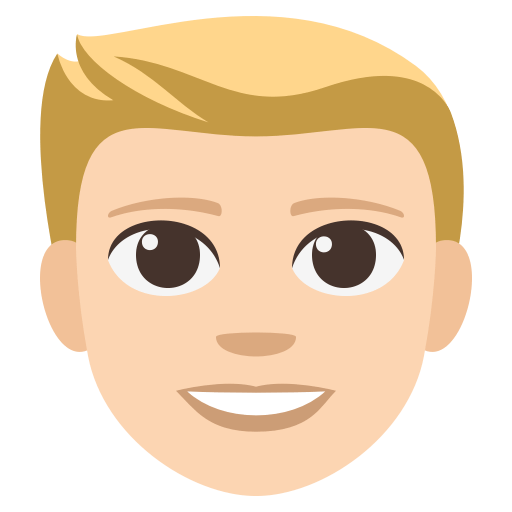 Man: Light Skin Tone, Blond Hair, the previous design