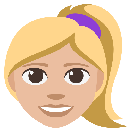 Woman: Medium-Light Skin Tone, Blond Hair, the previous design