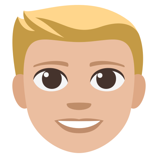Man: Medium-Light Skin Tone, Blond Hair, the previous design