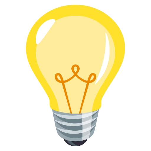 Light Bulb as drawn by JoyPixels in 3.1