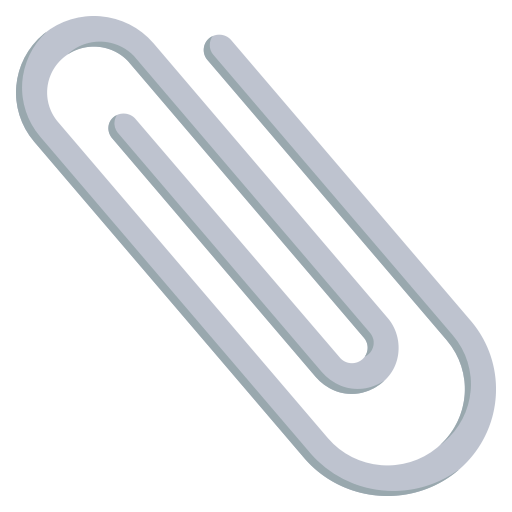 Paperclip as drawn by JoyPixels in 3.1