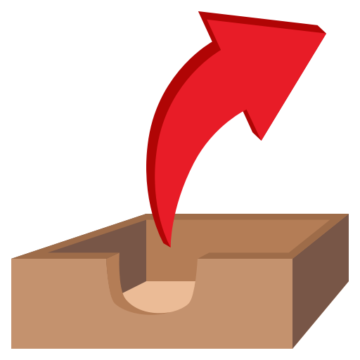 Outbox Tray as drawn by JoyPixels in 3.1