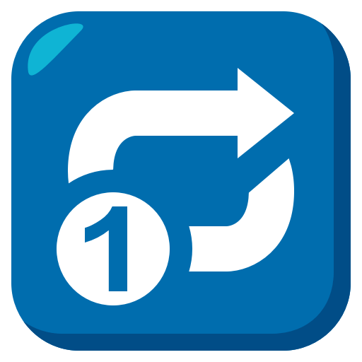 Repeat Single Button as drawn by JoyPixels in 3.1